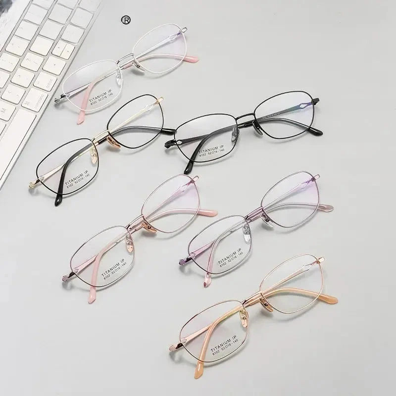 Women's Oval Full Rim Alloy Reading Glasses 48102 — view 1 | Rx Spectacle