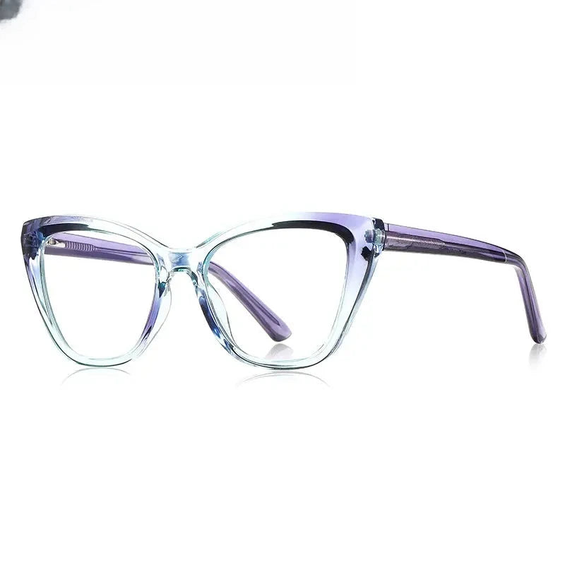 Women's Butterfly Full Rim Titanium Prescription Glasses 612148 — view 8 | Rx Spectacle