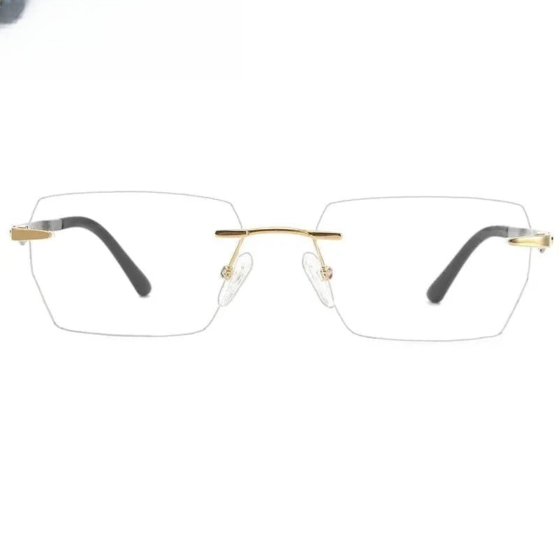 Men's Square Rimless Titanium Prescription Glasses Kr16027 — view 8 | Rx Spectacle