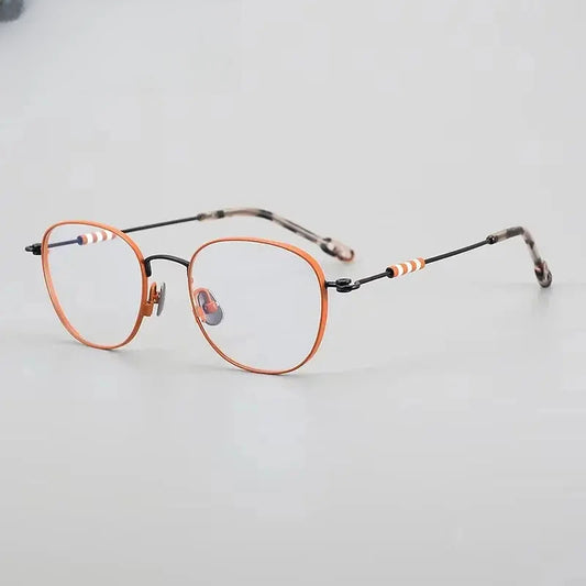 Women's Oval Full Rim Titanium Prescription Glasses 778404 — view 1 | Rx Spectacle