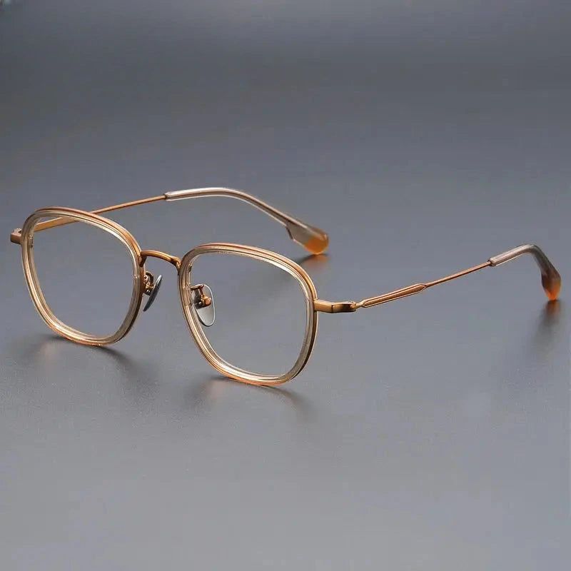 Unisex Oval Full Rim Titanium Prescription Glasses 787809 — view 6 | Rx Spectacle