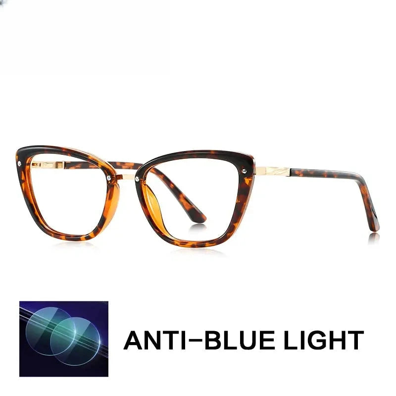 Women's Square Full Rim Titanium Reading Glasses Gxy2220 — view 6 | Rx Spectacle