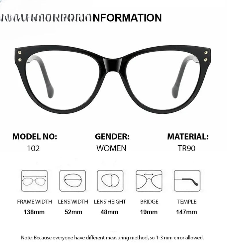 Women's Cat Eye Full Rim Titanium Prescription Glasses 474102 — view 2 | Rx Spectacle