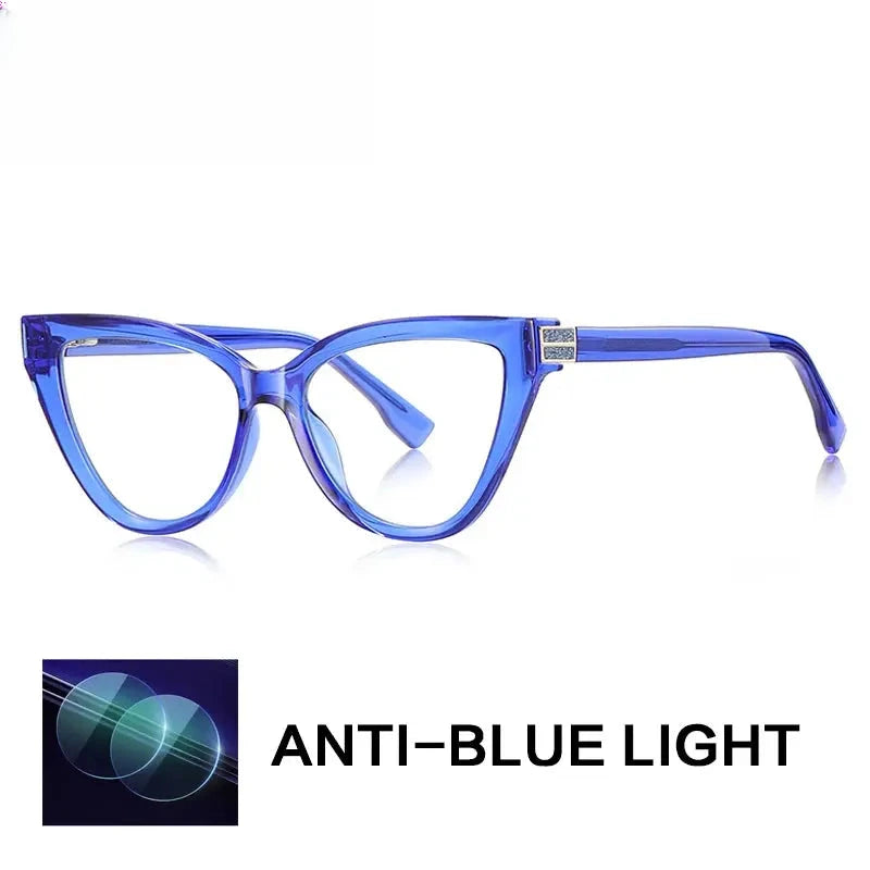 Women's Cat Eye Full Rim Titanium Reading Glasses Gx2279 — view 4 | Rx Spectacle