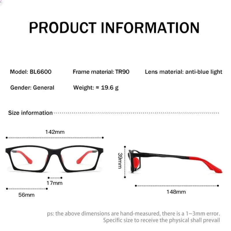 Men's Square Full Rim TR90 Reading Glasses 626600 — view 2 | Rx Spectacle