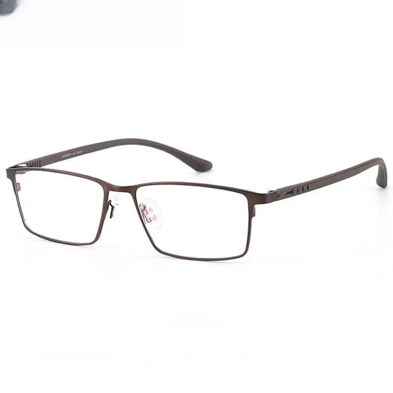 Men's Square Full Rim Alloy Prescription Glasses 9386 — view 2 | Rx Spectacle