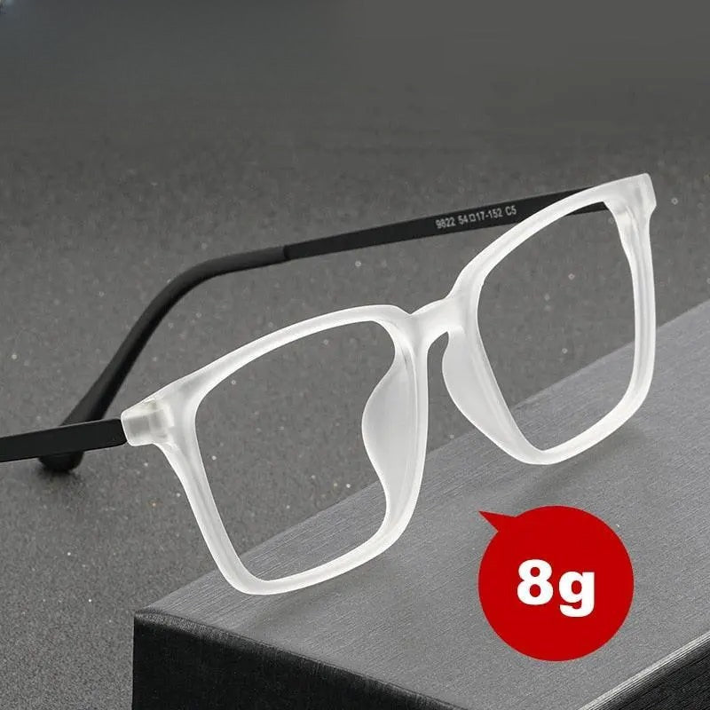 Men's Square Full Rim Titanium Prescription Glasses 9822 — view 1 | Rx Spectacle