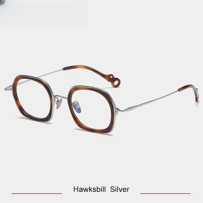 Women's Square Full Rim Titanium Prescription Glasses 45962 — view 3 | Rx Spectacle