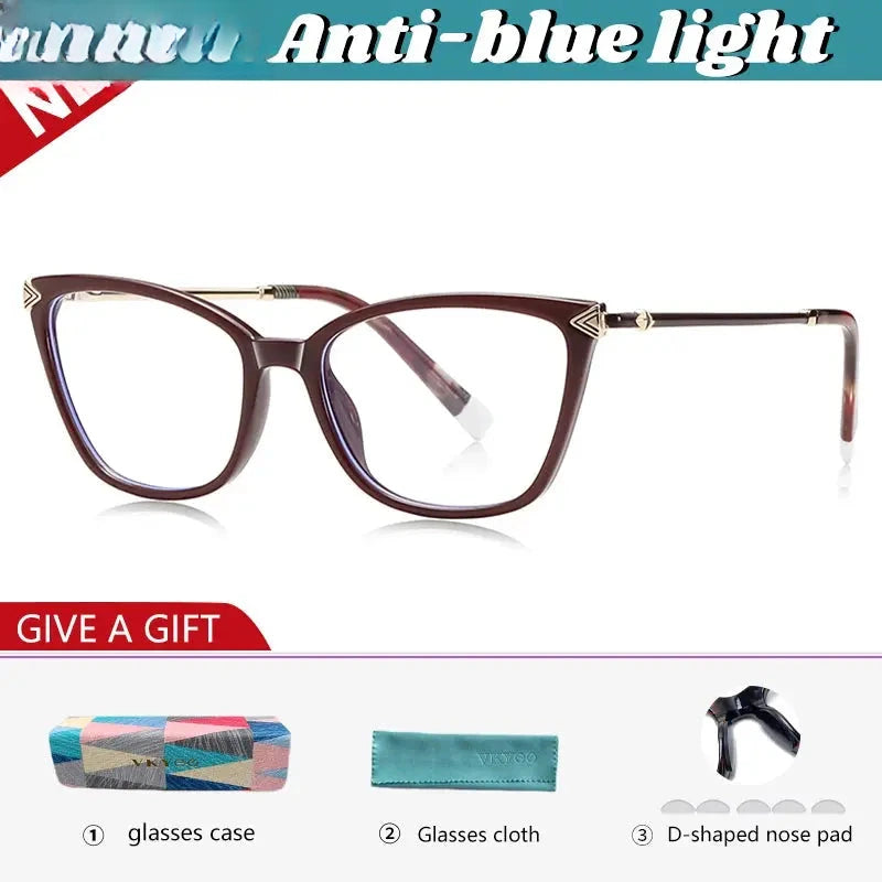 Women's Cat Eye Full Rim TR90 Reading Glasses 77234 — view 7 | Rx Spectacle