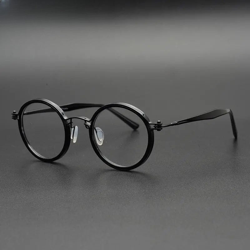 Unisex Round Full Rim Acetate Prescription Glasses Gxyj07 — view 9 | Rx Spectacle
