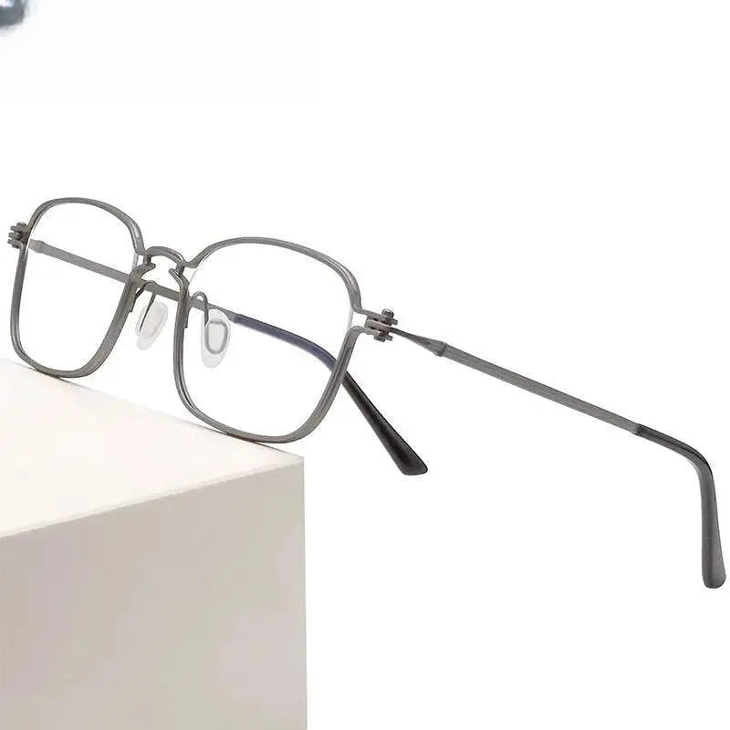 Men's Square Full Rim Titanium Prescription Glasses Rlt5898 — view 2 | Rx Spectacle
