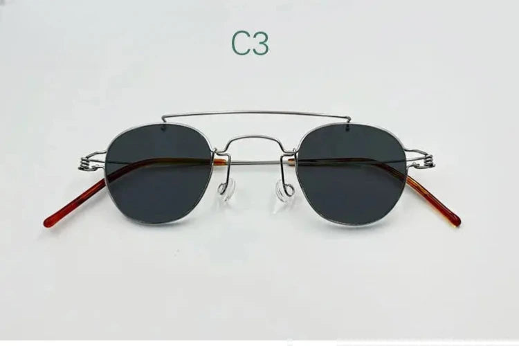 Unisex Polygon Full Rim Stainless Steel Prescription Glasses 3835 — view 8 | Rx Spectacle