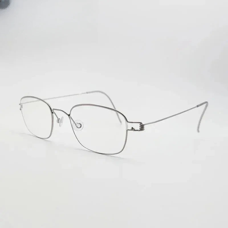 Unisex Oval Full Rim Stainless Steel Screwless Prescription Glasses 61425 — view 1 | Rx Spectacle