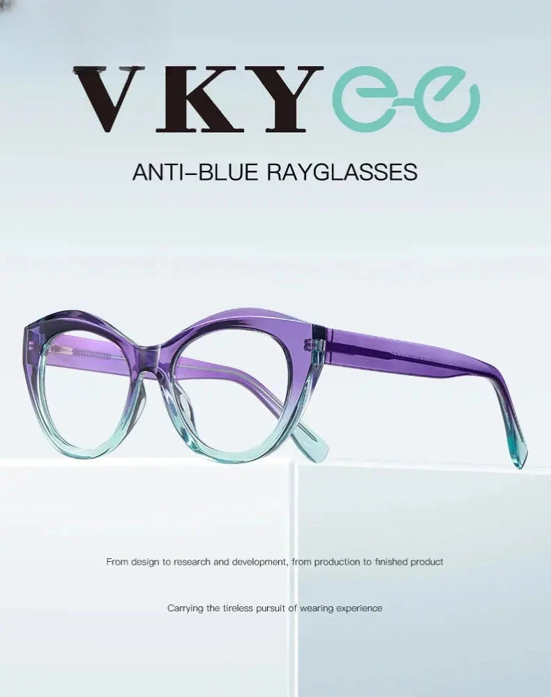 Women's Cat Eye Full Rim Reading Glasses Pfd2168 — view 12 | Rx Spectacle