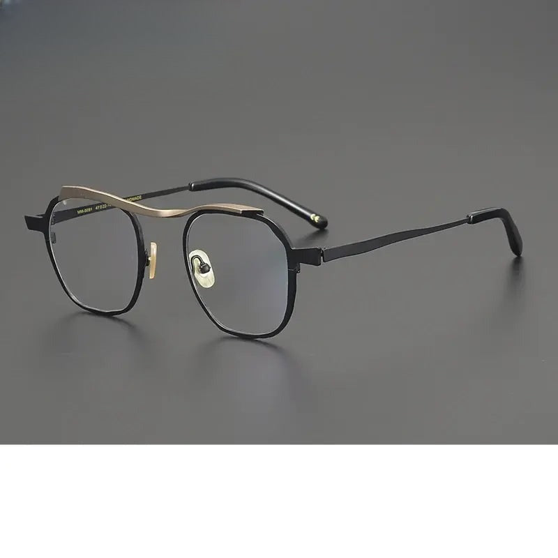 Unisex Browline Full Rim Titanium Prescription Glasses 670091 — view 1 | Rx Spectacle
