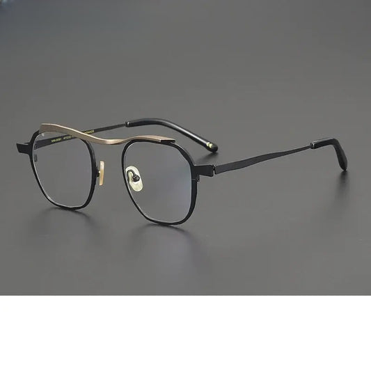 Unisex Browline Full Rim Titanium Prescription Glasses 670091 — view 1 | Rx Spectacle