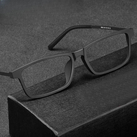 Unisex Square Full Rim Titanium Prescription Glasses 88369 — view 1 | Rx Spectacle