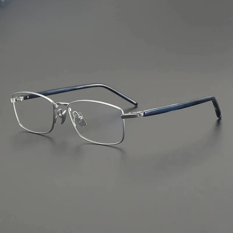 Unisex Polygon Full Rim Titanium Oversized Prescription Glasses 762648 — view 6 | Rx Spectacle