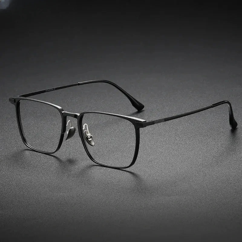 Unisex Square Full Rim Titanium Reading Glasses V2248 — view 9 | Rx Spectacle