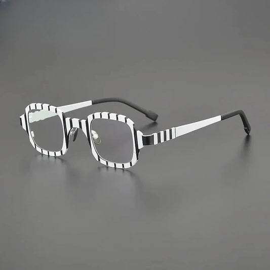 Women's Square Full Rim Titanium Prescription Glasses G85901 — view 1 | Rx Spectacle
