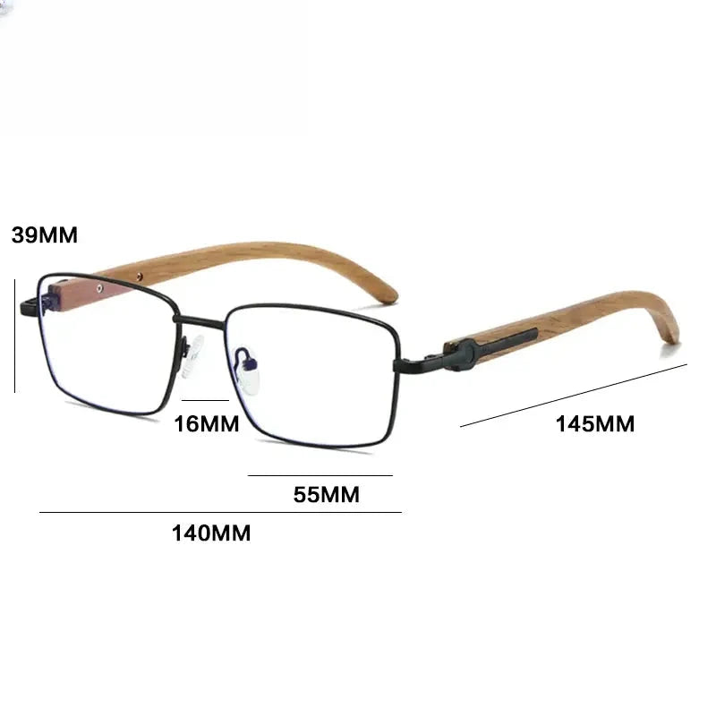 Unisex Square Full Rim Titanium Prescription Glasses 794006 — view 2 | Rx Spectacle