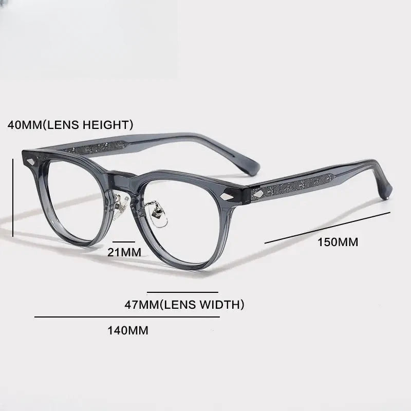 Unisex Square Full Rim Acetate Prescription Glasses G1522 — view 5 | Rx Spectacle