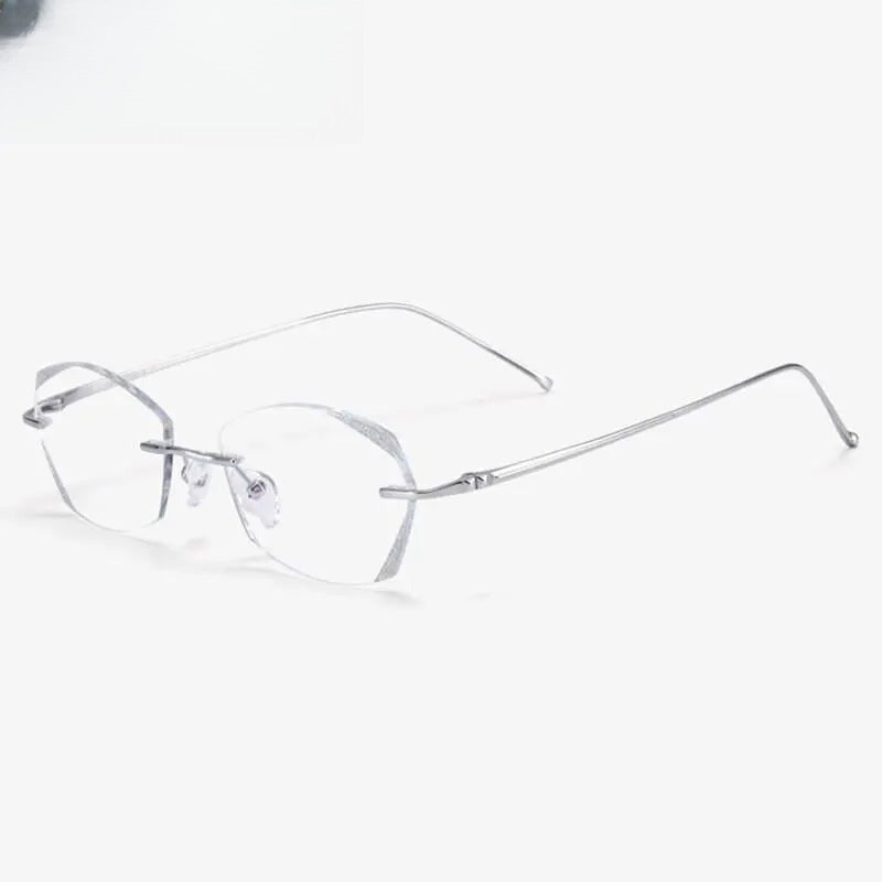 Unisex Rimless Titanium Prescription Glasses 3306 — view 2 | Rx Spectacle