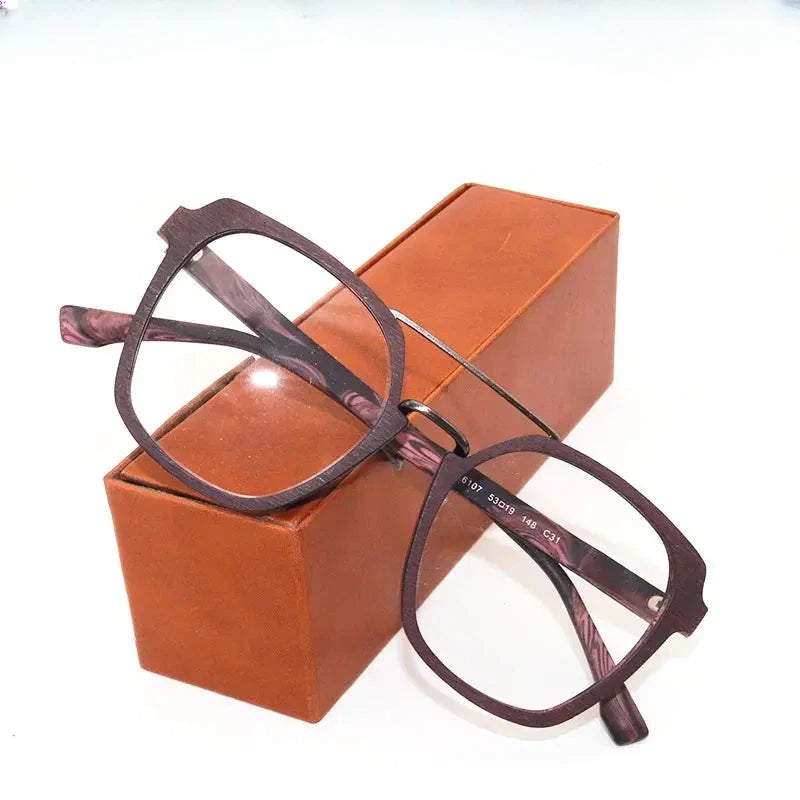 Unisex Square Full Rim Titanium Double Bridge Prescription Glasses 86107 — view 1 | Rx Spectacle
