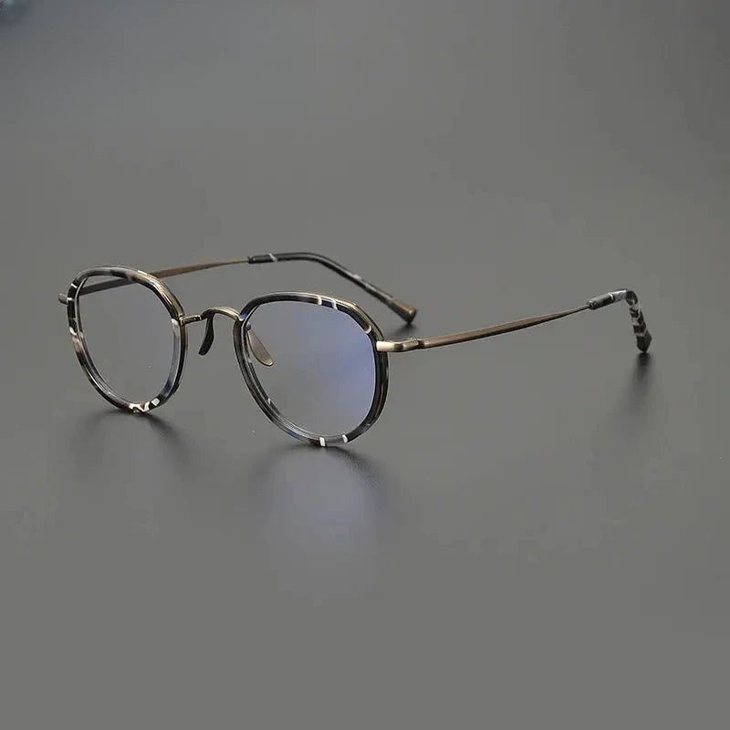 Unisex Square Full Rim Titanium Prescription Glasses Gxyj1559 — view 5 | Rx Spectacle