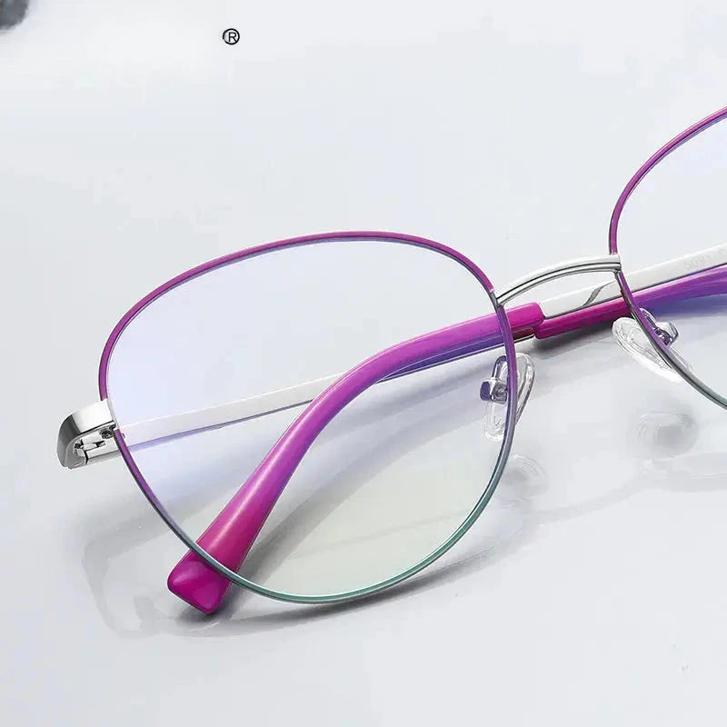 Unisex Oval Full Rim Stainless Steel Reading Glasses 3091 — view 3 | Rx Spectacle