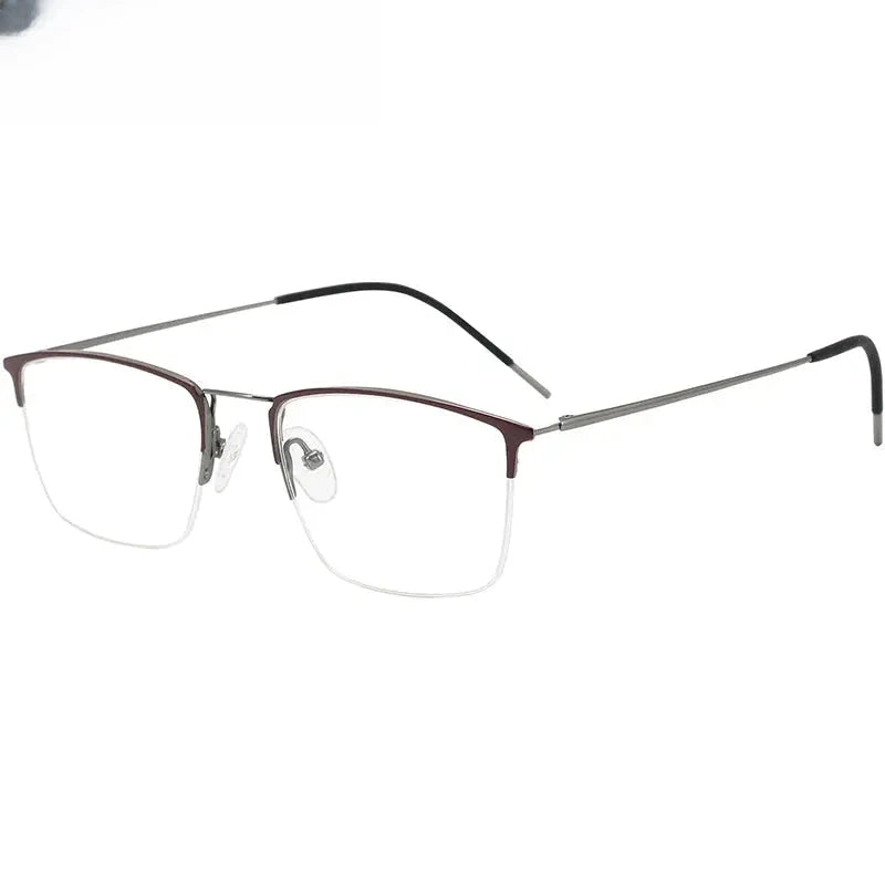 Women's Square Semi-Rimless Titanium Prescription Glasses 916080 — view 1 | Rx Spectacle