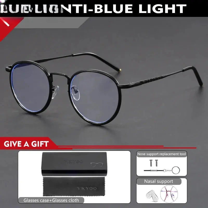 Unisex Oval Full Rim Titanium Reading Glasses 10437 — view 6 | Rx Spectacle