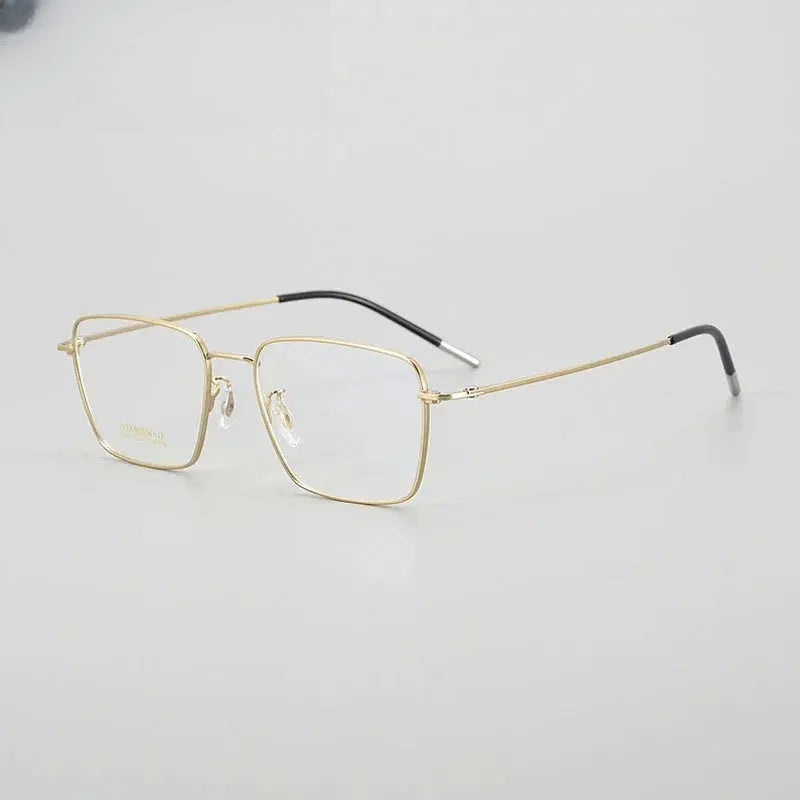 Men's Polygon Full Rim Titanium Prescription Glasses 760036 — view 6 | Rx Spectacle
