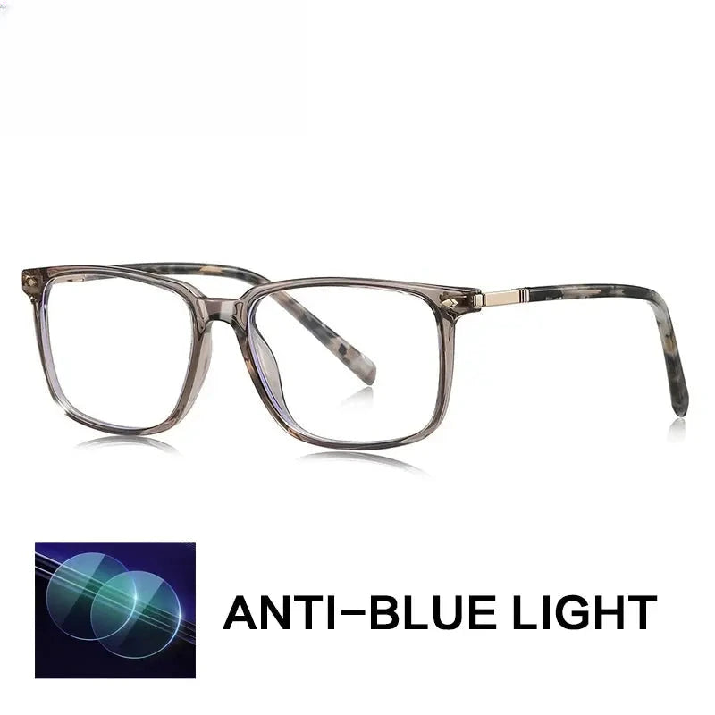 Men's Square Full Rim Titanium Reading Glasses Gxyj9215 — view 3 | Rx Spectacle