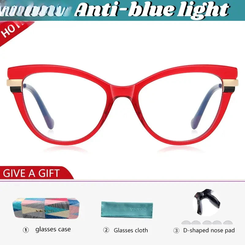 Women's Cat Eye Full Rim TR90 Reading Glasses 2113 — view 10 | Rx Spectacle