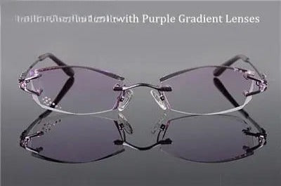 Women's Square Rimless Titanium Prescription Glasses 1006 — view 5 | Rx Spectacle