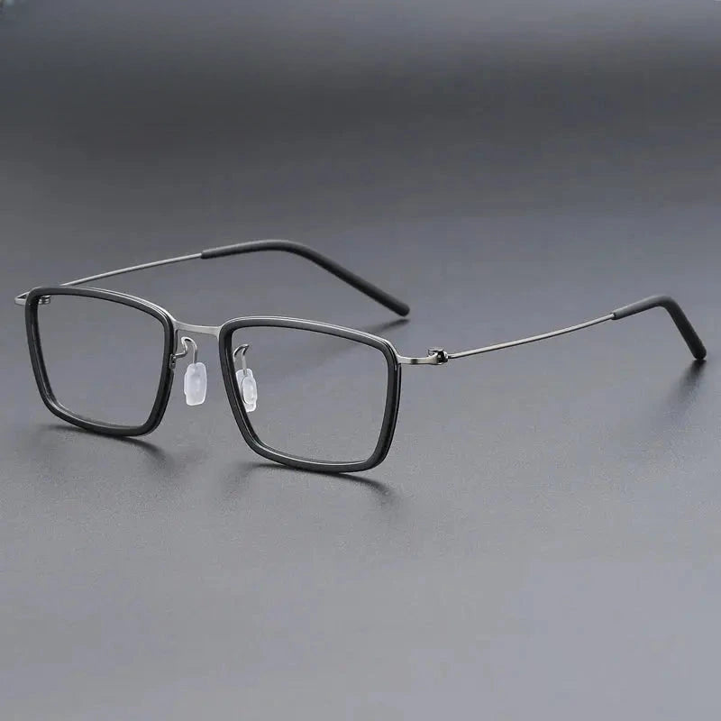Unisex Square Full Rim Titanium Prescription Glasses 699853 — view 4 | Rx Spectacle