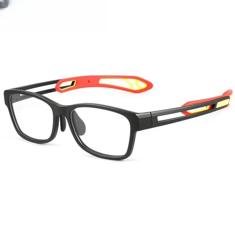 Unisex Square Full Rim Titanium Sports Glasses 1927 — view 3 | Rx Spectacle