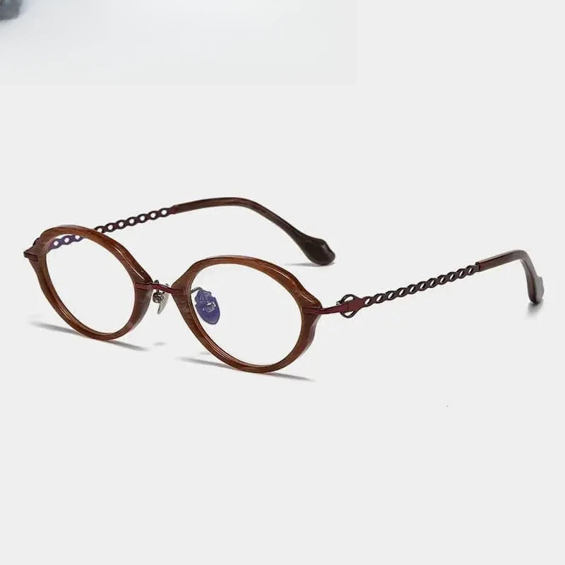 Unisex Oval Full Rim Titanium Prescription Glasses 66073 — view 7 | Rx Spectacle