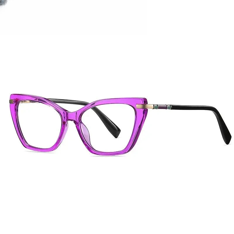 Women's Cat Eye Full Rim Titanium Prescription Glasses 612104 — view 4 | Rx Spectacle