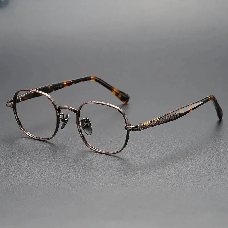 Women's Square Full Rim Titanium Prescription Glasses 641465 — view 5 | Rx Spectacle