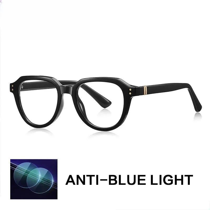 Unisex Oval Full Rim Titanium Flat Top Reading Glasses G2226 — view 5 | Rx Spectacle