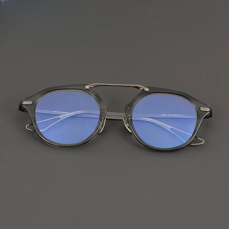 Unisex Irregular Full Rim Titanium Prescription Glasses Gxyj874 — view 9 | Rx Spectacle