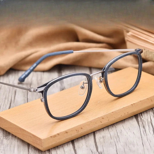 Women's Square Full Rim Titanium Prescription Glasses 809500 — view 1 | Rx Spectacle