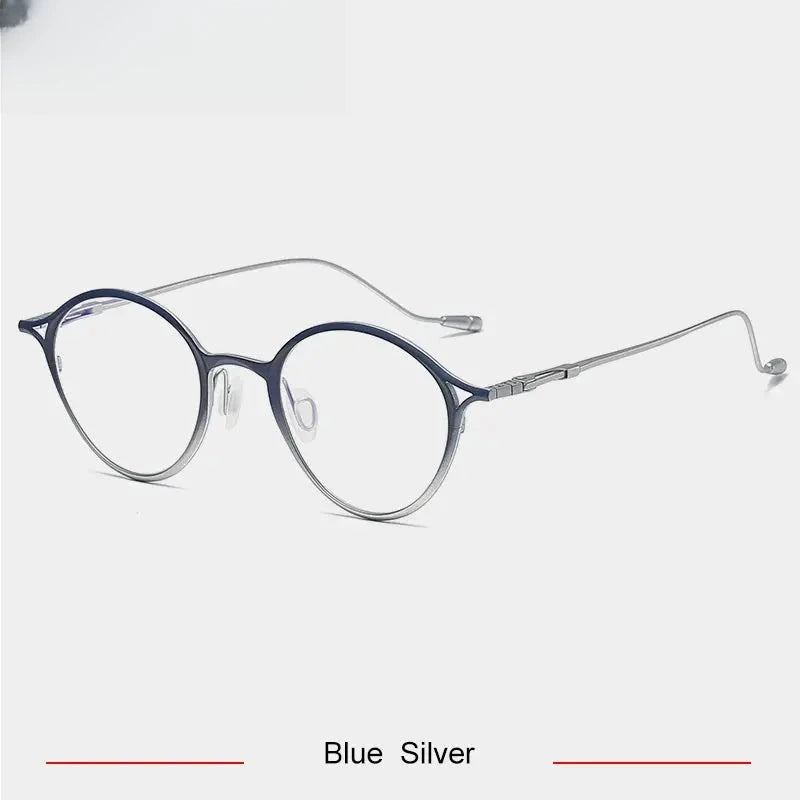 Unisex Oval Full Rim Titanium Prescription Glasses 35926 — view 4 | Rx Spectacle