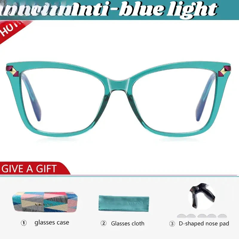 Women's Cat Eye Full Rim TR90 Reading Glasses 2127 — view 12 | Rx Spectacle