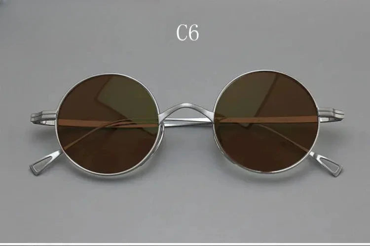 Men's Round Full Rim Titanium Prescription Glasses Y4522 — view 12 | Rx Spectacle