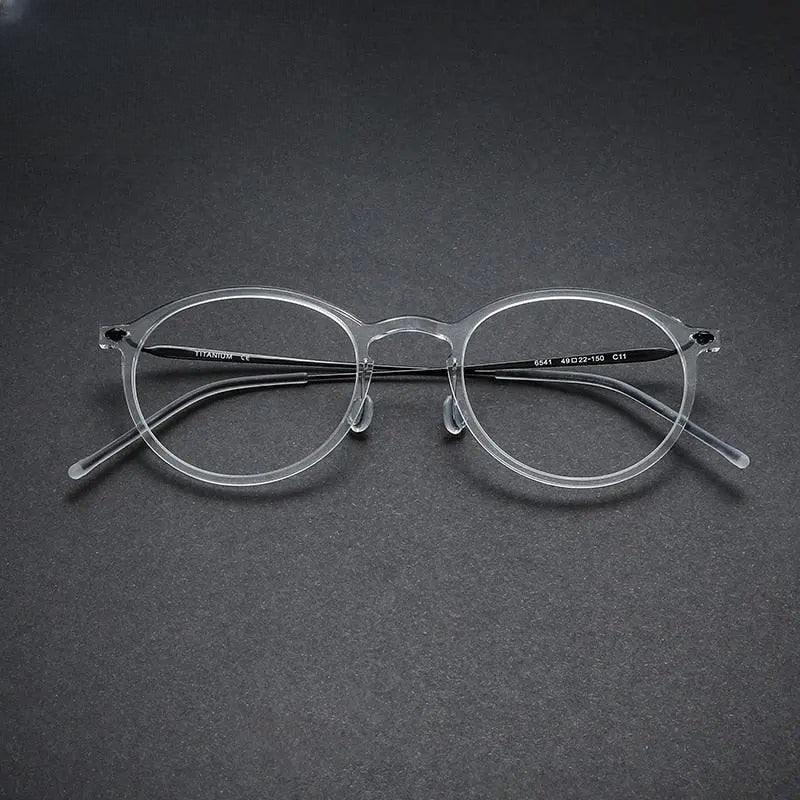 Unisex Round Full Rim Titanium Prescription Glasses Gxyj955 — view 1 | Rx Spectacle