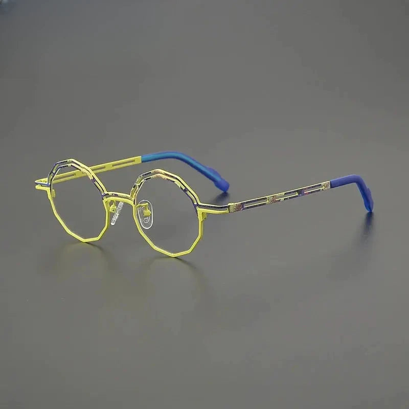 Women's Polygon Full Rim Titanium Prescription Glasses G85888 — view 4 | Rx Spectacle