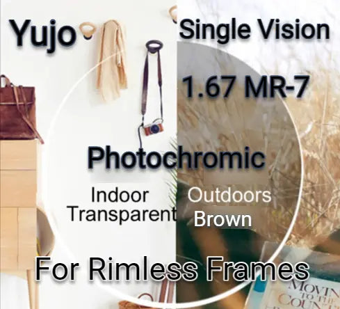 1.67 MR-7 Single Vision Photochromic Anti Blue Light Lenses — view 1 | Rx Spectacle